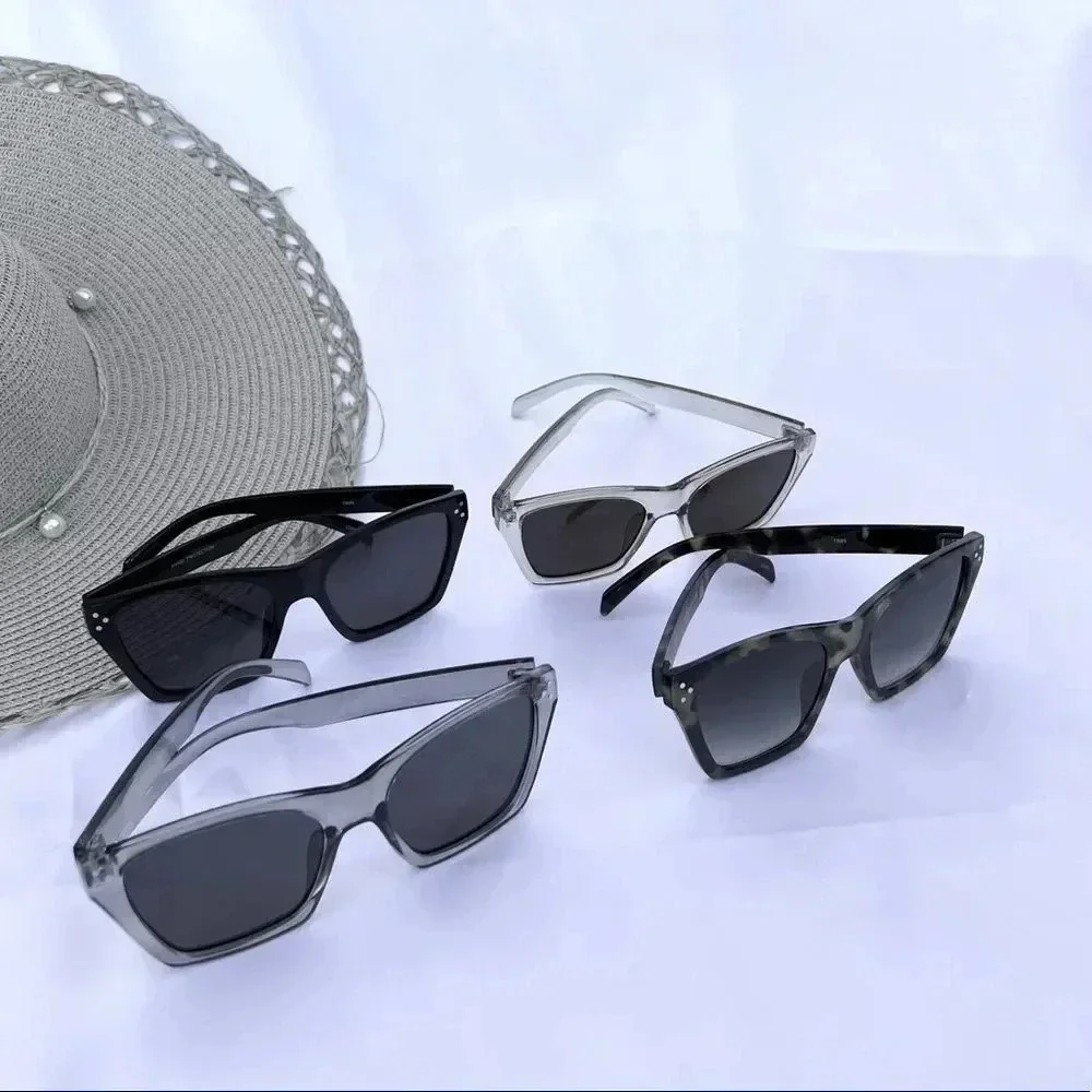 Sunglasses Clear Gray Frame 100% UV Protection